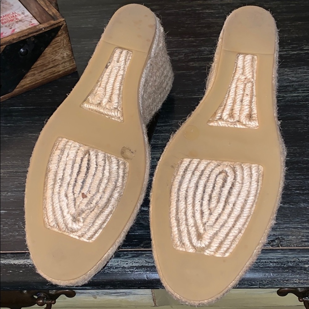 Tory Burch Brown Patent Leather Espadrille Wedges - Picture 4 of 4